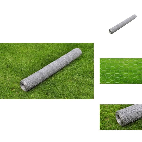 Havehegn - Living hønsenet galvaniseret stål 25 x 0,75 m sølvfarvet