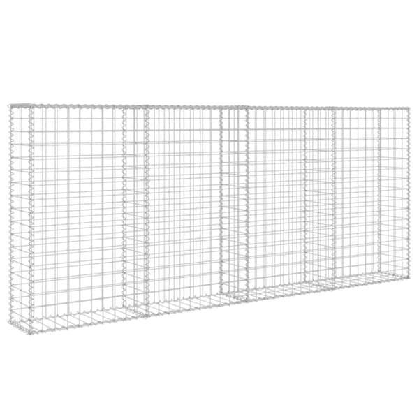 Gabionseinä kansilla galvanoitu teräs 200x20x85 cm - Gabionseinä - Gabionseinät - Home & Living
