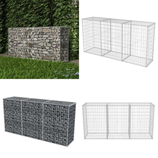 Gabionkorg galvaniserat stål 200x50x100 cm - Gabion - Gabioner - Home & Living