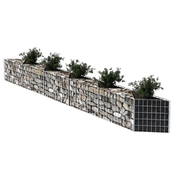 Gabionkurv galvaniseret stål 300 x 30 x 50 cm - Gabionkurv - Gabionkurve - Home & Living