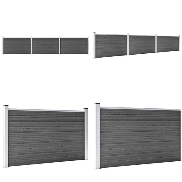 Hegnspanelsæt 526x105 cm WPC sort - Hegnspanel - Hegnspaneler - Home & Living