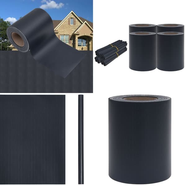 Haveskærm 35x0,19 m 4 stk. PVC mat mørkegrå - Haveskærm - Haveskærme - Home & Living