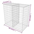 Miniatyrbillede 8 af 8: Gabionkurv galvaniseret stål 100 x 50 x 100 cm - Gabionkurv - Gabionkurve - Home & Living