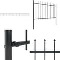 Miniatyrbillede 1 af 6: Havehegn med spydtop 15,3 x 1,2 m sort stål - Havehegn - Hegn - Home & Living