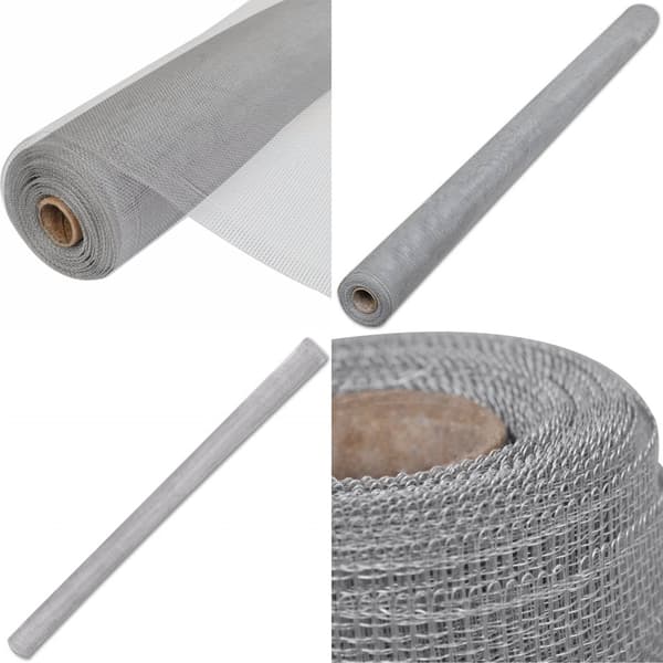 Net aluminium 100 x 1000 cm sølvfarvet -  - Home & Living