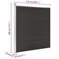 Miniatyrbillede 10 af 10: Hegnspanel 175x186 cm WPC sort - Hegnspanel - Hegnspaneler - Home & Living