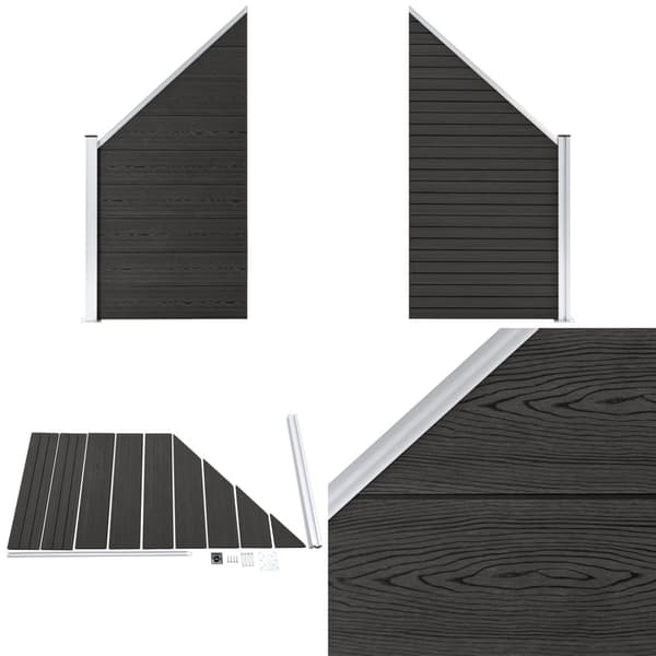Staketpanel WPC 95x(105-180) cm grå - Staket - Trädgårdsstaket - Home & Living