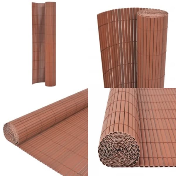 Kaksipuolinen puutarha-aita 110x300 cm ruskea - Puutarha-aita - Puutarha-aidat - Home & Living