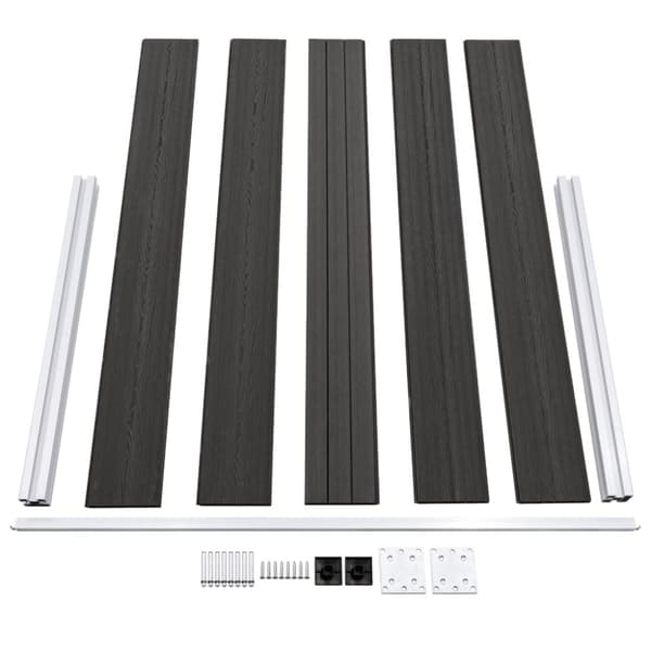 Puutarha-aita WPC 180x105 cm harmaa - Aita - Aidat - Home & Living