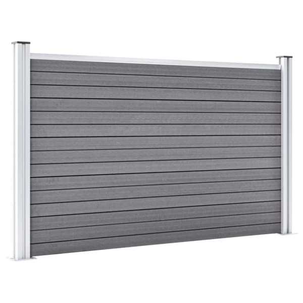 Puutarha-aita WPC 526x106 cm harmaa - Aita - Aidat - Home & Living
