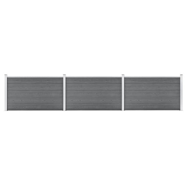 Puutarha-aita WPC 526x106 cm harmaa - Aita - Aidat - Home & Living