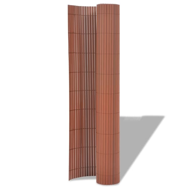 Dobbeltsidet havehegn PVC 90 x 500 cm brun - Havehegn - Privatlivsskærm - Home & Living