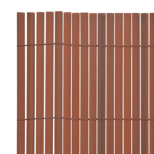 Dobbeltsidet havehegn PVC 90 x 500 cm brun - Havehegn - Privatlivsskærm - Home & Living