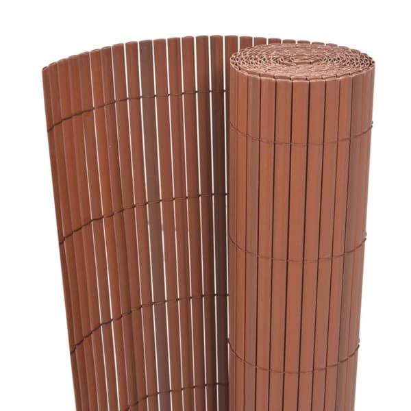 Dobbeltsidet havehegn PVC 90 x 500 cm brun - Havehegn - Privatlivsskærm - Home & Living