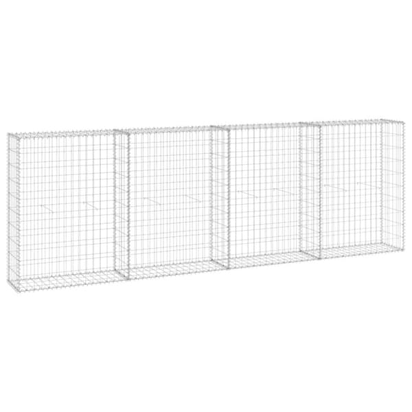 Gabion-kivikori kansilla galvanoitu teräs 300x30x100 cm - Gabionseinä - Gabionseinät - Home & Living
