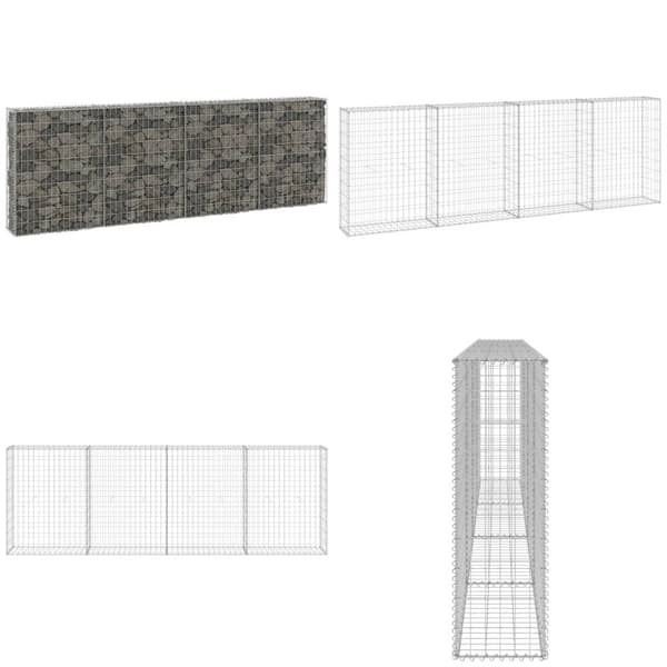 Gabion-kivikori kansilla galvanoitu teräs 300x30x100 cm - Gabionseinä - Gabionseinät - Home & Living