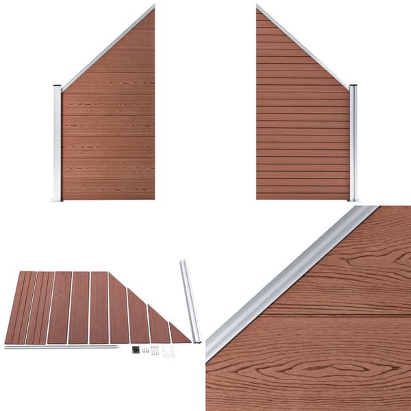 Aitapaneeli WPC 95x(105-180) cm ruskea - Aita - Aidat - Home & Living
