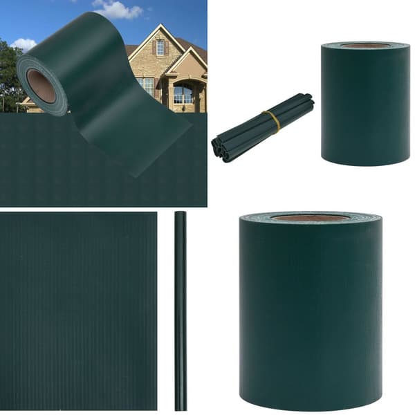 Puutarhan yksityisyyden suoja PVC 35x0,19 m mattavihreä - Puutarhan Yksityisyydensuoja - Puutarhan Yksityisyydensuojat - Home & Living