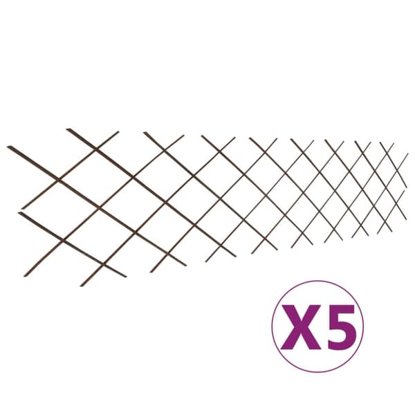 Pilehegn med espalier 5 stk. 180 x 60 cm - Pilehegn - Hegn Af Pil - Home & Living