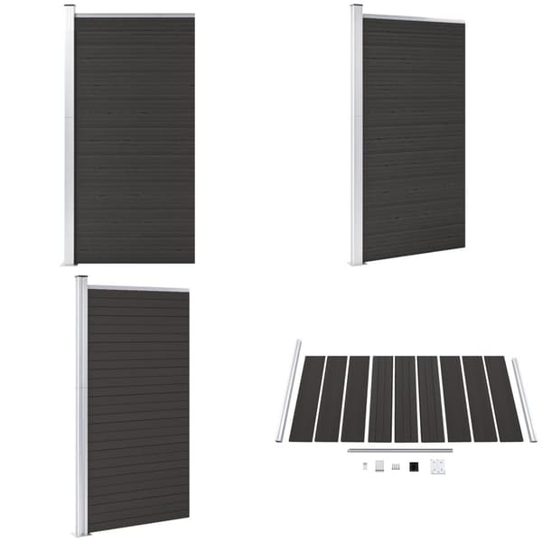 Hegnspanel 95x186 cm WPC sort - Hegnspanel - Hegnspaneler - Home & Living