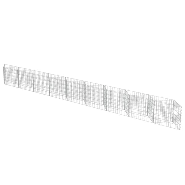 Gabionvæg galvaniseret stål 630 x 30 x 50 cm - Gabionvæg - Gabionvægge - Home & Living