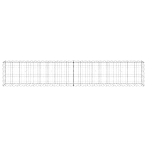 Gabionvæg med dæksler 300x30x50 cm galvaniseret stål - Gabionvæg - Gabionvægge - Home & Living