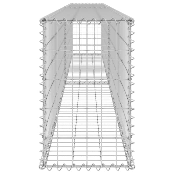 Gabionvæg med dæksler 300x30x50 cm galvaniseret stål - Gabionvæg - Gabionvægge - Home & Living