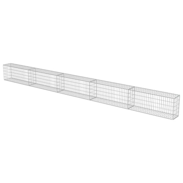 Gabion-kivikori kansilla galvanoitu teräs 600x30x50 cm - Gabionseinä - Gabionseinät - Home & Living