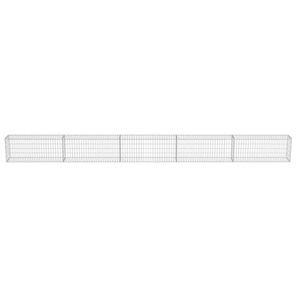 Gabion-kivikori kansilla galvanoitu teräs 600x30x50 cm - Gabionseinä - Gabionseinät - Home & Living