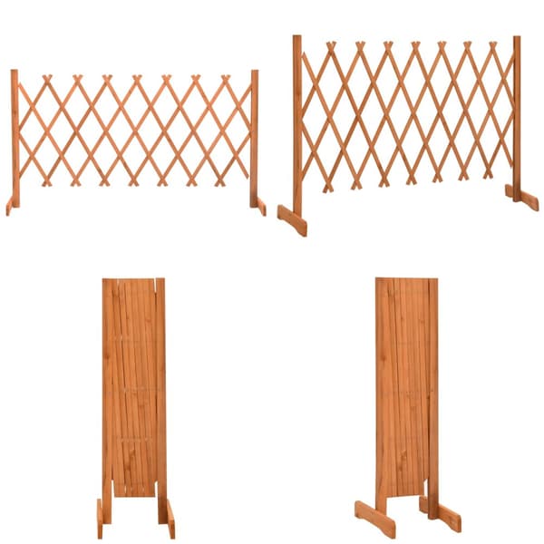 Trädgårdssstaket med spaljé orange 150x80 cm massivt granträ - Spaljéstaket - Spaljé Staket - Home & Living