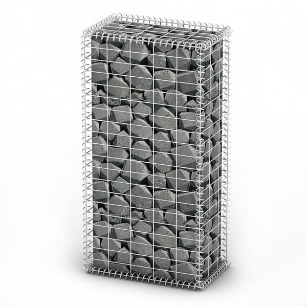 Gabionkurv med låg galvaniseret ståltråd 100x50x30 cm - Gabionkurv - Gabionkurve - Home & Living