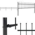 Miniatyrbillede 1 af 6: Havehegn med spydtop 5,1 x 0,6 m sort stål - Havehegn - Hegn - Home & Living