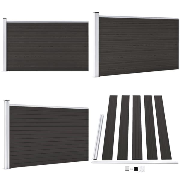 Hegnspanel 175x105 cm WPC sort - Hegnspanel - Hegnspaneler - Home & Living