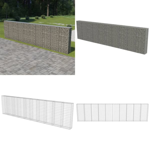 Gabion-kivikori kansilla galvanoitu teräs 600x30x150 cm - Gabionseinä - Gabionseinät - Home & Living