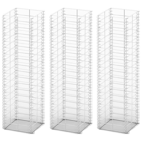 Gabionsæt 3 stk. Galvaniseret ståltråd 25 x 25 x 100 cm - Gabionkurv - Gabionkurve - Home & Living