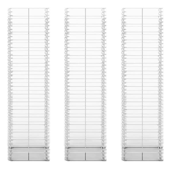 Gabionsæt 3 stk. Galvaniseret ståltråd 25 x 25 x 100 cm - Gabionkurv - Gabionkurve - Home & Living