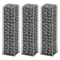 Miniatyrbillede 2 af 5: Gabionsæt 3 stk. Galvaniseret ståltråd 25 x 25 x 100 cm - Gabionkurv - Gabionkurve - Home & Living