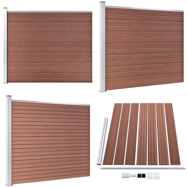 Aitapaneeli WPC 175x146 cm ruskea - Aitapaneeli - Aitapaneelit - Home & Living