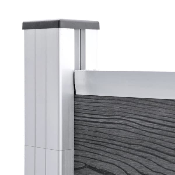 Puutarha-aita WPC 872x106 cm harmaa - Aita - Aidat - Home & Living