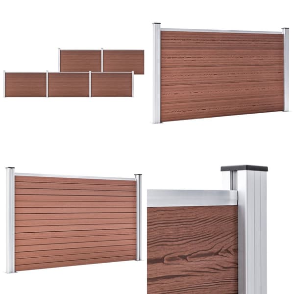 Puutarha-aita WPC 872x106 cm ruskea - Aita - Aidat - Home & Living