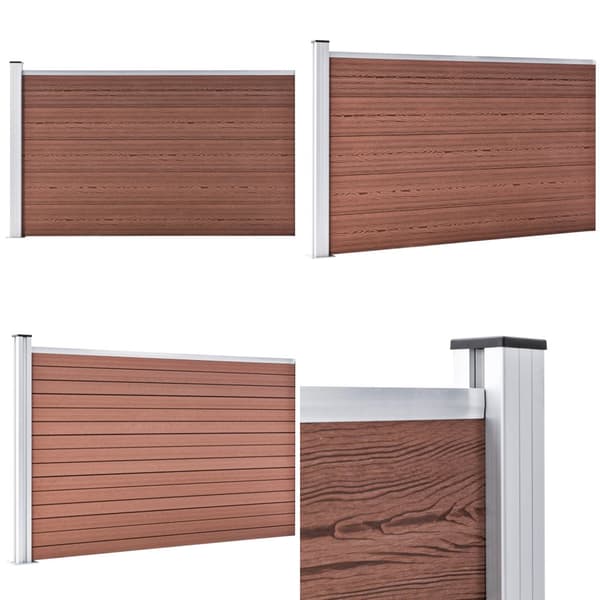 Puutarha-aita WPC 175x105 cm ruskea - Aita - Aidat - Home & Living