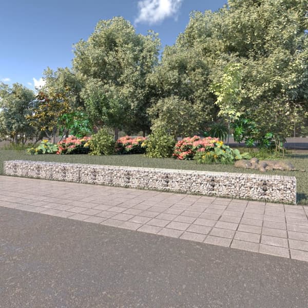 Gabionmur i galvaniserat stål 900x50x50 cm - Gabion - Gabioner - Home & Living