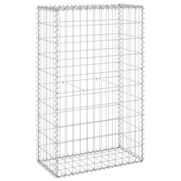 Gabion-kivikori kansilla galvanoitu teräs 60x30x100 cm - Gabionseinä - Gabionseinät - Home & Living