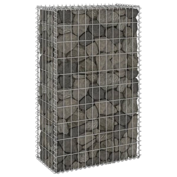 Gabion-kivikori kansilla galvanoitu teräs 60x30x100 cm - Gabionseinä - Gabionseinät - Home & Living