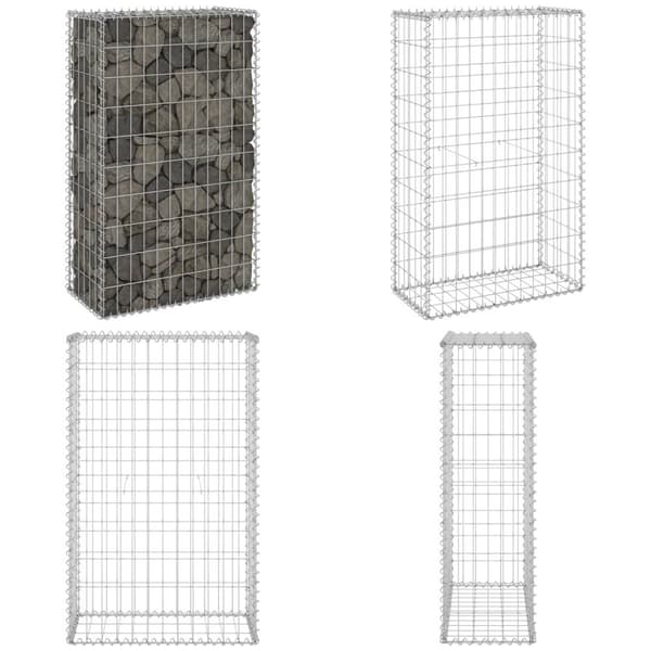 Gabion-kivikori kansilla galvanoitu teräs 60x30x100 cm - Gabionseinä - Gabionseinät - Home & Living