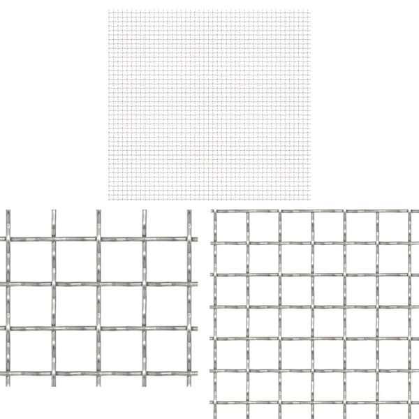 Rillet trådnetspanel rustfrit stål 50 x 50 cm 31 x 31 x 3 mm - Trådnetpanel - Trådnetpaneler - Home & Living