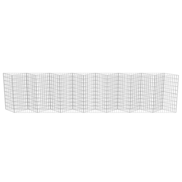 Gabionseinä galvanoitu teräs 450x30x100 cm - Gabionseinä - Gabionseinät - Home & Living