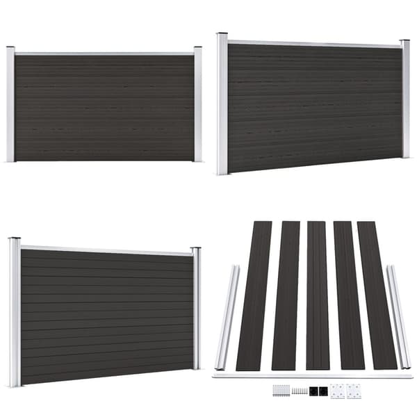 Hegnspanel 180x105 cm WPC sort - Hegnspanel - Hegnspaneler - Home & Living