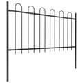 Miniatyrbillede 3 af 6: Havehegn med buet top 6,8 x 1 m sort stål - Havehegn - Hegn Til Haven - Home & Living