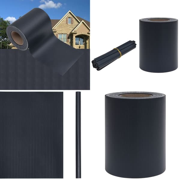 Haveskærm 35x0,19 m PVC mat mørkegrå - Haveskærm - Haveskærme - Home & Living